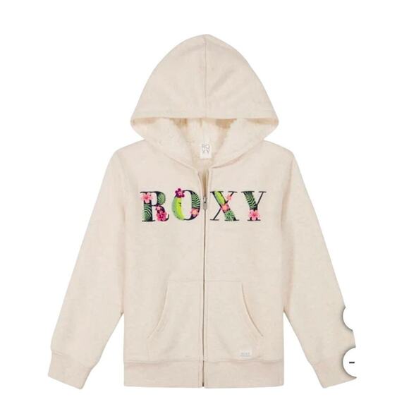 Roxy Other - Roxy Girl’s Hoodie Sweatshirt Beige Size Small NWT